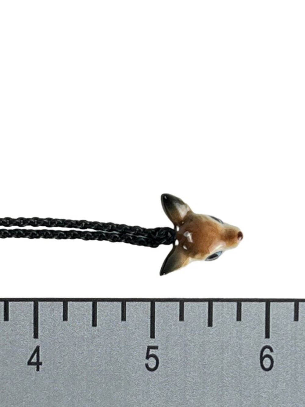 Handmade Miniature Ceramic Fawn Deer Pendant Necklace NWT - Picture 7 of 9